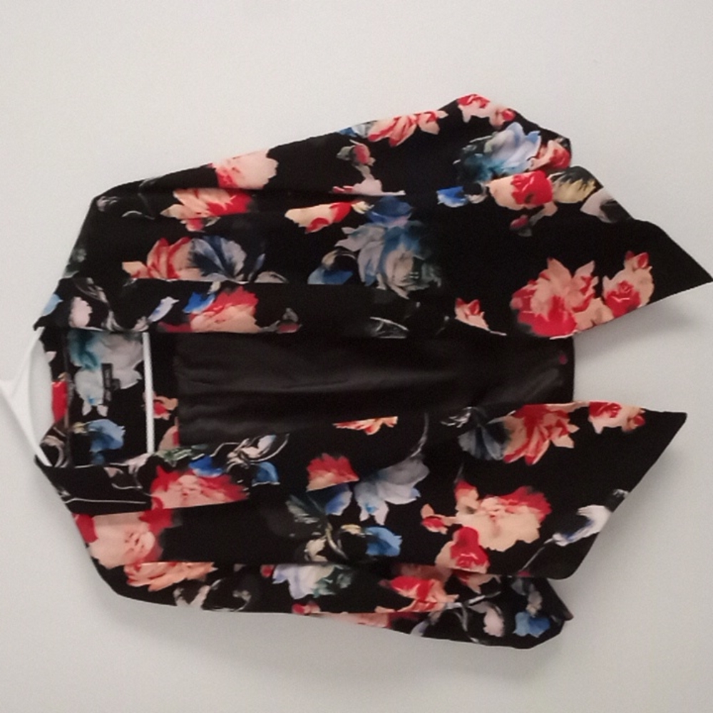 Open Front Blazer 3/4 sleeves, Floral